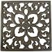 Aged Wrought Iron Lacy Scroll Design Square Trivet