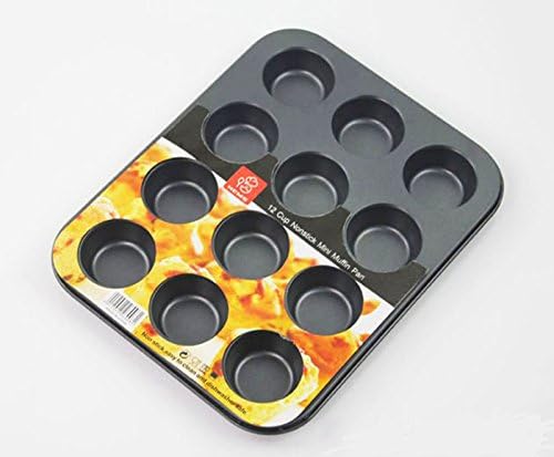 Non Stick Stainless Iron Baking Pan Tray Tin 12cup for Mini Cakes Pudding Muffin