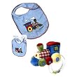 Charlie Choo Choo Rattle and Bib
