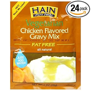 Hain Pure Foods Vegetarian Chicken Flavored Gravy Mix, 1-Ounce Packets (Pack of 24) by Hain