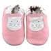 Baby Happy Cat Applique Slip-On Leather Shoes - Pink