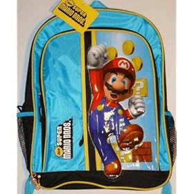 Nintendo Wii The New Super Mario Bros School Backpack - Power Up