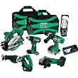 Hitachi KC18DG6L 18-Volt Lithium-Ion Tool Combo Kit, 6-Piece