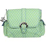 Kalencom Midi Matte Coated Buckle Bag, Wiggly Stripes Beach