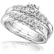 1.00ct TW Round Brilliant Diamond Wedding Ring Set in 14Kt Gold