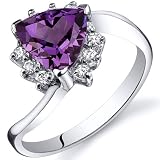 Trillion Cut 1.75 carats Alexandrite Bypass Ring in Sterling Silver Available in Sizes 5 thru 9