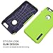 iPhone 6S Plus Case, TOTU Scratch Resistant Thin Dual Layer Protective Hybrid Case Shock Absorbing Technology Case for Apple iPhone 6 Plus (2014) and iPhone 6S Plus (2015) - Lime Green/Blue