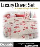 Floral Duvet Bed Set - Shanghai CREAM - Double