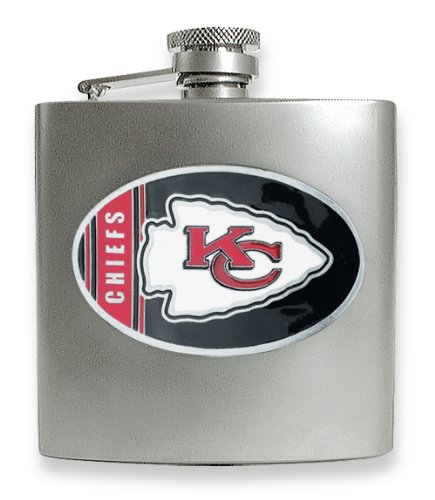 Kansas City Chiefs Stainless Steel Hip Flask