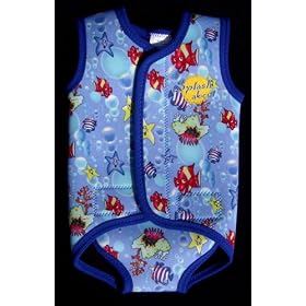 Baby Wrap: Fish Print/blue binding Small
