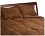 Aeolus Microsuede Full/Queen 3-Piece Down Comforter Set, Chestnut