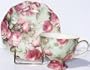 Fine China Teacup and Saucer Rose Chintz
