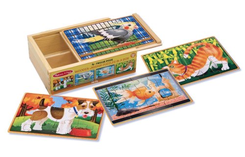 Melissa & Doug Deluxe Pets in a Box Jigsaw Puzzles