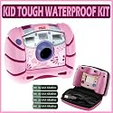 Fisher Price Kid Tough Waterproof Digital Camera (Pink) w/ Accessory Kit