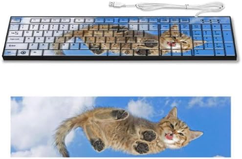 Kitty Cat Pink Tongue Lick Keyboard Customized Made to Order Support Ready 16 7/8 inch (430mm) x 4 7/8 inch (125mm) x 15/16 inch (25mm) High Quality Liil Key board Boards desktop laptop Key_board comfortable computer accessories cute gaming gear