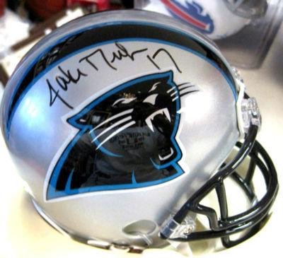 Jake Delhomme Signed Mini Helmet - W coa - Autographed NFL Mini Helmets