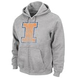 Illinois Fighting Illini Cross Cut Full Zip Hooded Sweatshirt