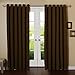 Best Home Fashion Wide Width Thermal Insulated Blackout Curtain - Antique Bronze Grommet Top - Chocolate - 80