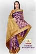 Purple and Gold Pure Kanchipuram Silk festival handloom Saree / Sari
