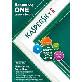 Kaspersky One Universal Security, 5 Device, 1 Year License (PC/Mac/Android)
