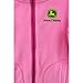 John Deere Girls Pink Polar Fleece Hoodie Jacket