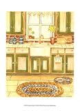 Country Kitchen I by Chariklia Zarris. CANVAS WITH BRUSHSTROKES with 3/4 inch bars. 6.77 inches width by 7.73 inches height. Highest Quality Art Poster Print