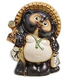 【信楽焼】開運狸　10号　サイズ・約幅23.5×奥行き17×高さ31cm