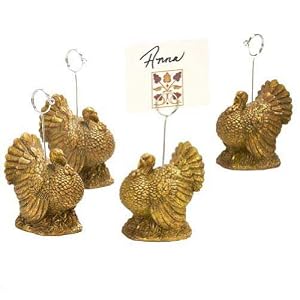 Turkey Placecard Holders Set of 8 Thanksgiving Decorations by 