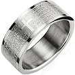 Stainless Steel English Lord's Prayer 8mm Band Ring - Men