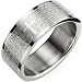Stainless Steel English Lord's Prayer 8mm Band Ring - Men