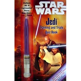 5 1/4" Star Wars Lightsaber Pen Star Wars Jedi Training and Trials Quiz Book