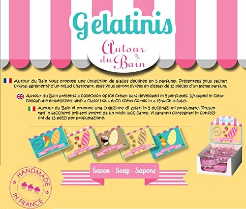 French Soap, Ice Cream Bar Soap, 15 Pack, Hand Made, Paraben Free, Raspberry
