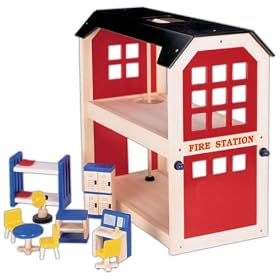 Wooden Fire Station & Accessories