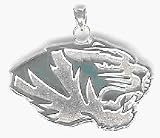 Missouri Tigers New Tiger Head 13/16 Pendant - 14KT Gold Jewelry