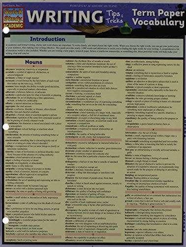 Writing Tips: Term Paper Vocabulary