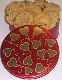 Scotts Cakes Cookie Combos - Oatmeal Raisin and Pecan 1lb. Heart Tin