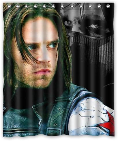 Fashion press Flawless Gorgeous Creative Sebastian winter soldier Shower Retro Curtain Shower 100% WaterProof Polyester Fabric 60" x 72" Inches Standard