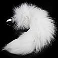 Utimi Stainless Steel White Fox's Tail's Butt Plug(Type 2#)