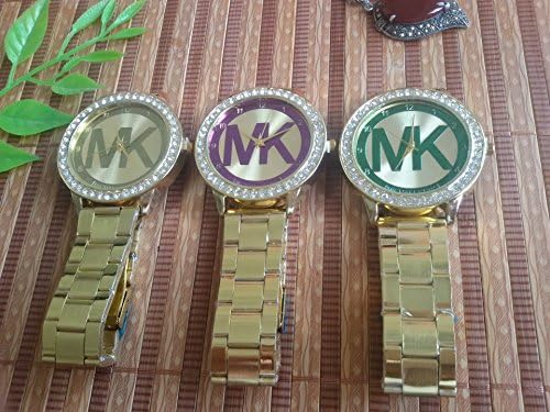 HSFN Fashion Stainless Steel Band Watch MK Diamond Watch（1PCS)