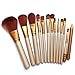 Bestpriceam 12 pcs/set Makeup Brush Set (Gold)