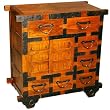 Handmade 31" Rustic / Antique Style Dresser With Custom Hardware Trim & Redwood Finish