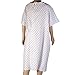 DMI Convalescent Hospital Gown with Side Ties, Machine Washable, Diamond Print