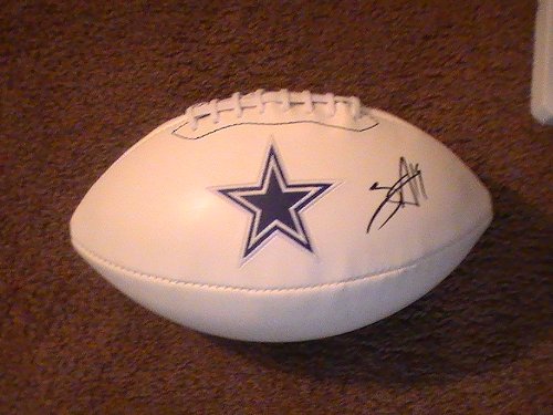 MILES AUSTIN SIGNED AUTOGRAPHED DALLAS COWBOYS LOGO FOOTBALL COA + HOLOGRAM