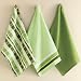 Tag 100-Percent Cotton Woven Dishtowels, Set of 3, Green
