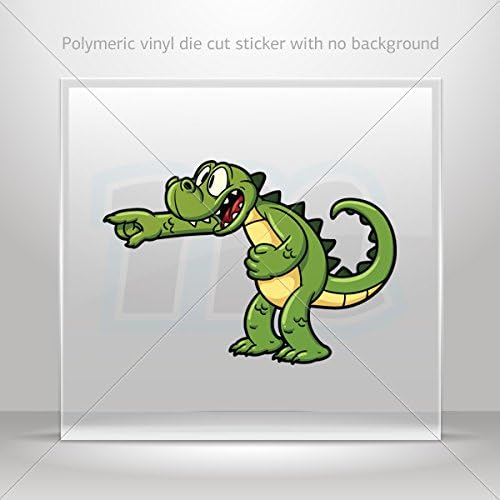 Sticker Little Gator Alligator Motorbike Vehicle Weatherproof Garage car Bicy (14 X 9.77 In)