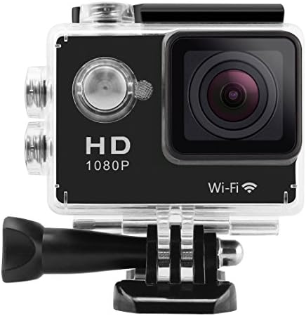 Wespire® Sports Action Camera 2.0 " Black Mini Full HD 1080p 12mp Wifi 140° Wide Angle Waterproof Shockproof Helmet Cams Portable Digital Outdoor Cam DV DVR Recorder Camcorder Cameras
