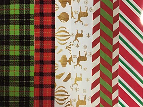 Christmas Pattern Grab Bag Craft Cutter Vinyl Outdoor Vinyl 12"x12" 6 Pieces