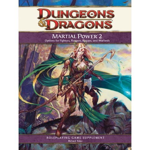 Dungeons and Dragons 4th Edition Martial Power 2 Roleplaying Games Supplement w/ free set of dice