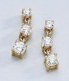 14K Yellow Gold 1.00 ctw Diamond Drop Earrings