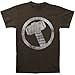 Thor (superhero) Men's Distressed Icon Slim Fit T-shirt Coal